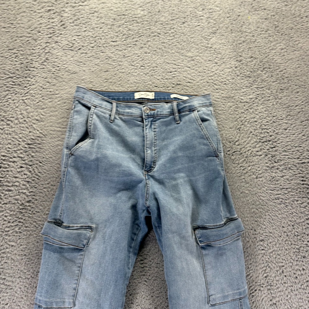 Jessica Simpson Jenna Jeans Womens 10 Blue Cotton Denim Bootcut Cargo Stretch - Picture 2 of 11